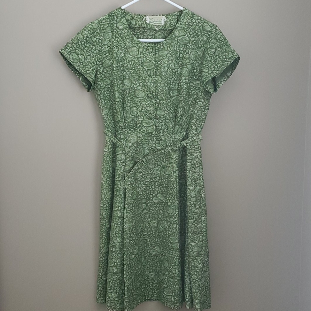 Vintage '60s Casual Dress Green